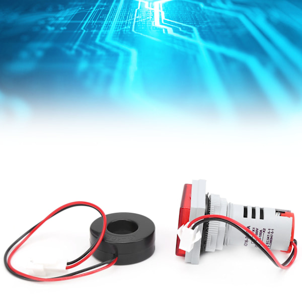 AD16‑22FVA 2‑i‑1 Voltmeter Amperemeter Spänningsström Mätare Testare Mätindikator Röd