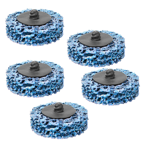 5 stk. 2 tommer 50 mm Poly Strip Disc Rullelås Slibeskive Rustmaling Fjerningsmiddel (Blå)