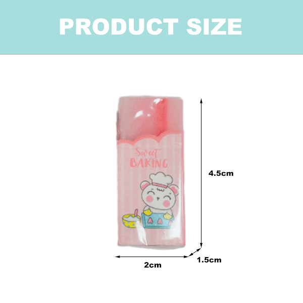 Frugt Blyantsviskelæder, sødt rektangulært viskelæder Kawaii viskelæder til børn og studerende