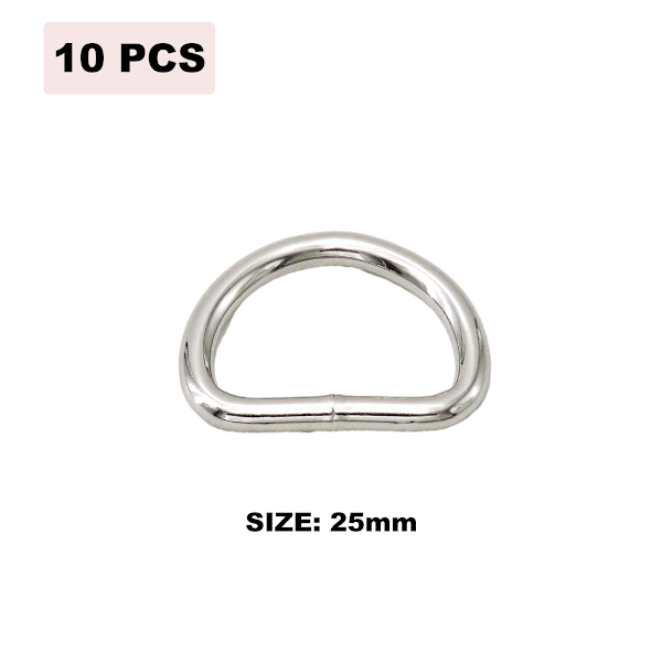 10 stk D-ringer, Webbing Spenne Ring for DIY Sy-poser Belter Hundekrage Tilbehør