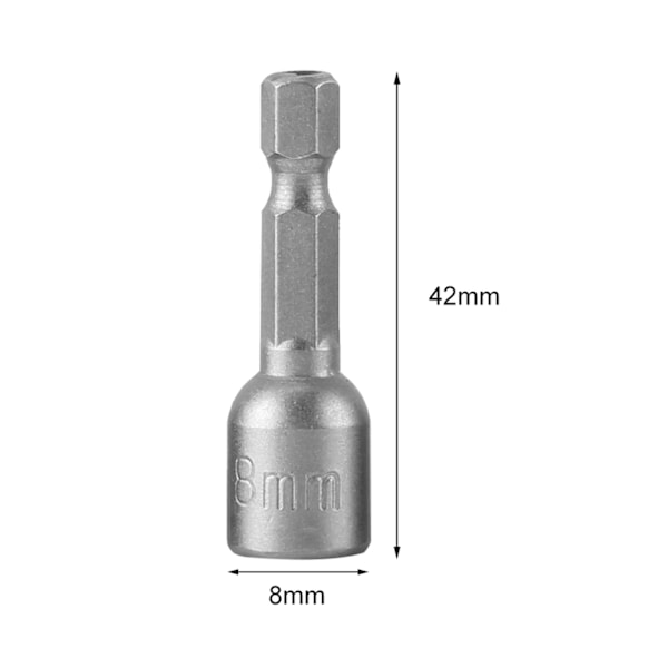 10-pack 1/4\" Skaft Metric Hex Socket Magnetisk Mutterdragare Set för Elborrar