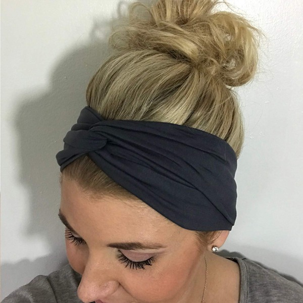 Turbanpannband för kvinnor, breda elastiska huvudband, tjocka håraccessoarer, 4-pack