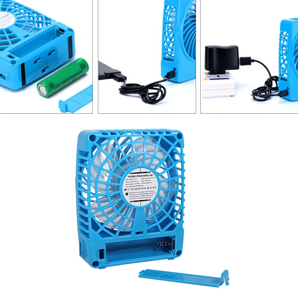 3,5 W USB Mini Kannettava Neliömäinen Sähkötuuletin Pöydälle/Työpöydälle, Kiinnityskohdalla Koti- ja Toimistokäyttöön