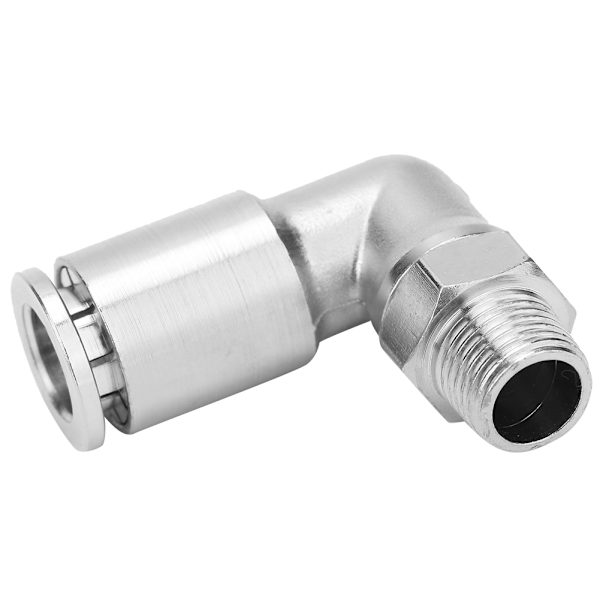 2 stk. All-kobber nikkelbelagte 8mm Pneumatisk Hurtigkobling+90 Grader BSPP Hantråd (1/8'')