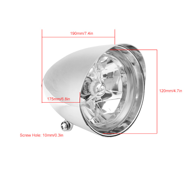 Motorcykel 4,5 tommer Aluminium Legering Vandtæt 12V LED Forlygte Passer til Kawasaki