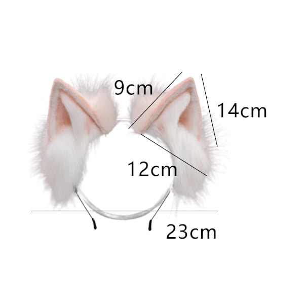 Fluffy Dyr Ræv Ulv Kat Hund Ører Pandebånd Hårbøjle Halloween Kostume Fest Hårtilbehør