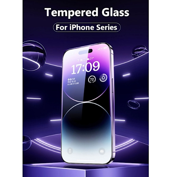 Härdat Glas Skärmskydd 3-pack för iPhone 16 - Transparent