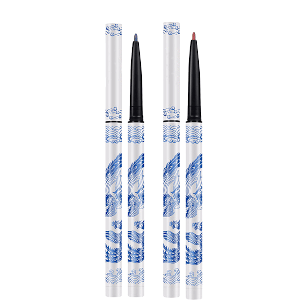 2 st Glitter Sparkle Shimmer Blå & Rosa Gel Eyeliner Makeup Pen Set, Färgglada Sparkle Eye Liner Pen Vattentät Smudge Proof Långvarig