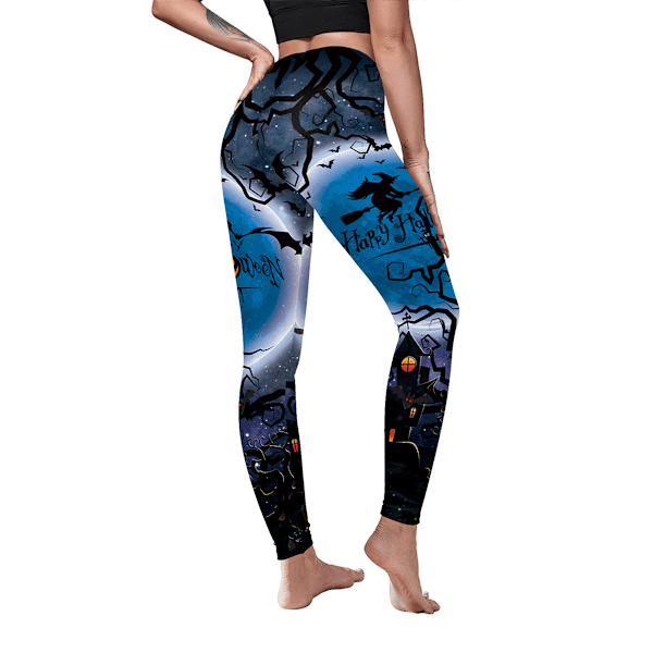 Dame Trykte Leggings Halloween Leggings Halloween Kostume Leggings Stræk Sjove Løbebukser Tights Trænings Leggings Bukser