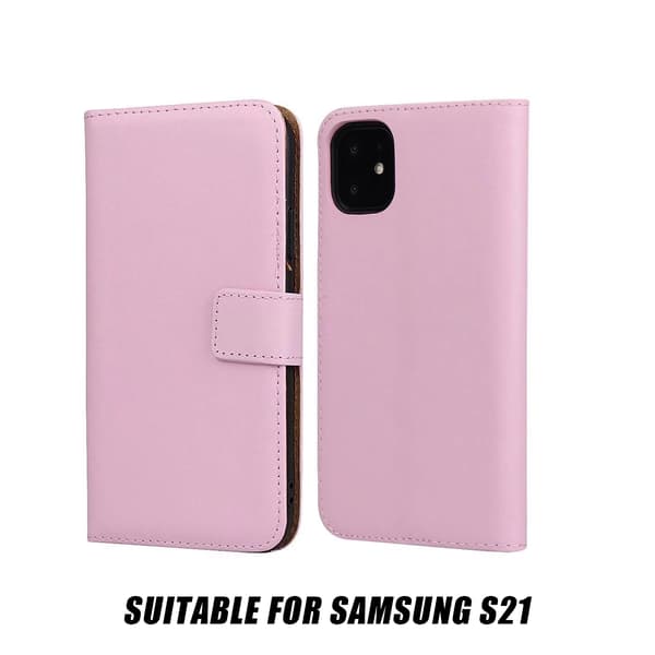 Samsung Galaxy S21/S21FE/S21+/S21Ultra Plånboksfodral - Rosa S21[TT]
