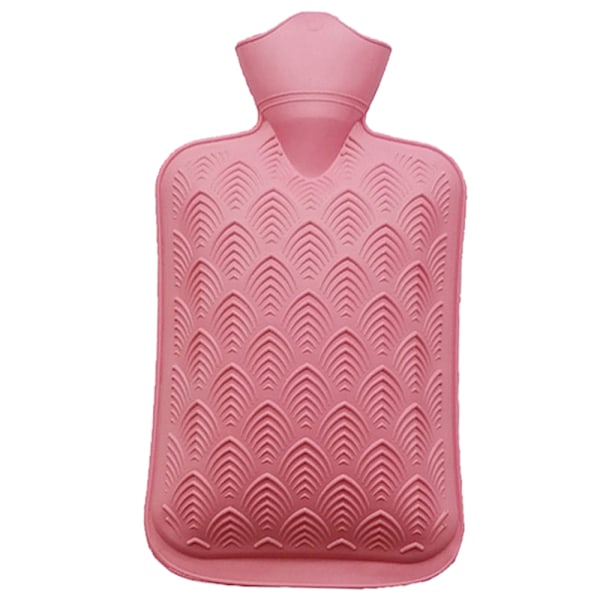 Stor vintage gummiflaske med varmt vann for voksne, flanell håndvarmer
