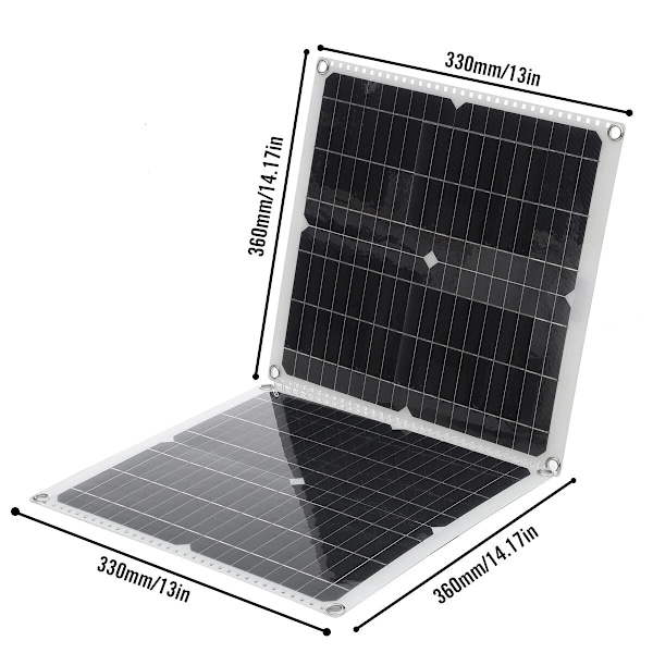 SOLPERK Solar Panel Kit 50W 12V, Solar Batteri underhållsladdare underhållare + Uppgradering Vattentät Controller + Justerbart fäste för Båt Bil RV