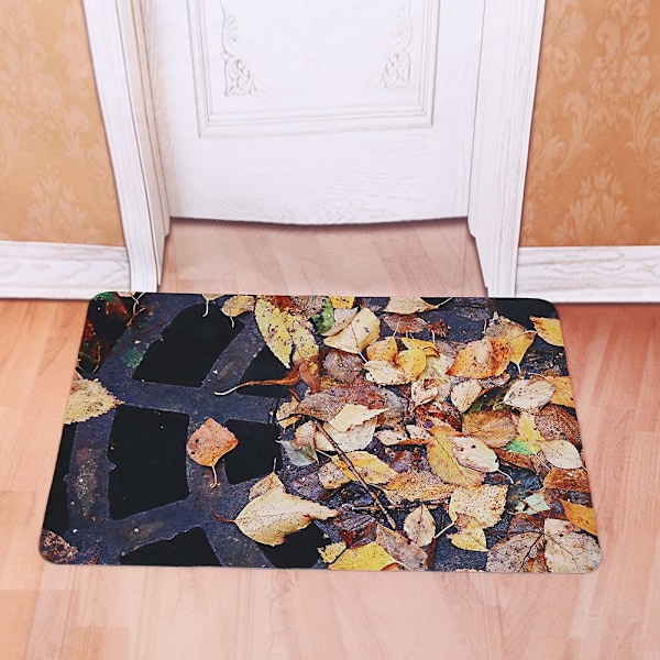 3D-Printet Tæppe til Stue, Soveværelse, Gulvmåtter, Køkkenmåtter, 4# Faldne Blade Vel Lid