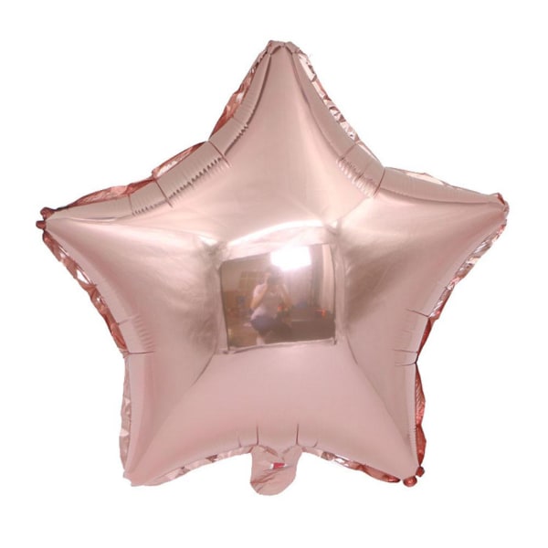 18in Rose Golden Folieballonger med Star Heart Shape för