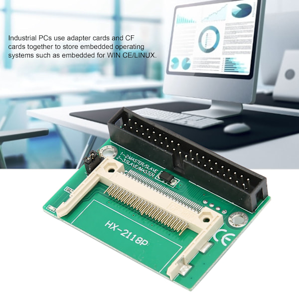 CF till IDE-adapter PCB 40 stift TrueIDE-läge AntiEMI Disk Desktop-adapterkort för WIN CE/LINUX
