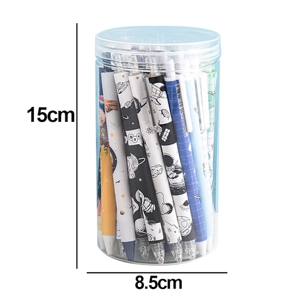 Gelblæk Rollerball Penne, Sort Blæk, 0,5 mm, Glat Skrift