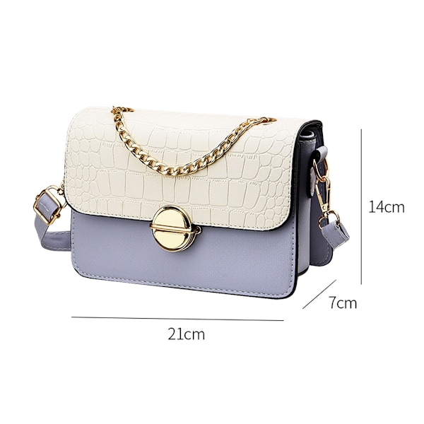 Damväska i PU-läder, liten crossbody-väska, axelväska, liten handväska, kuvertväska, trendig mångsidig kvällväska