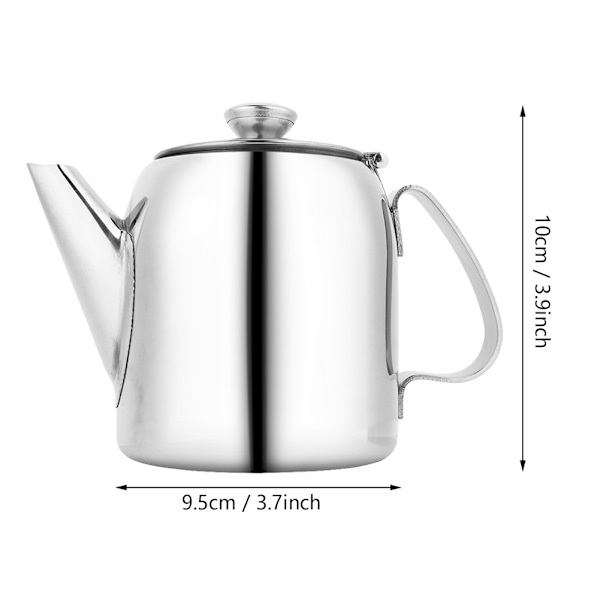 Rostfritt stål kaffekanna med filter mjölkkanna vattenkopp (500 ml)