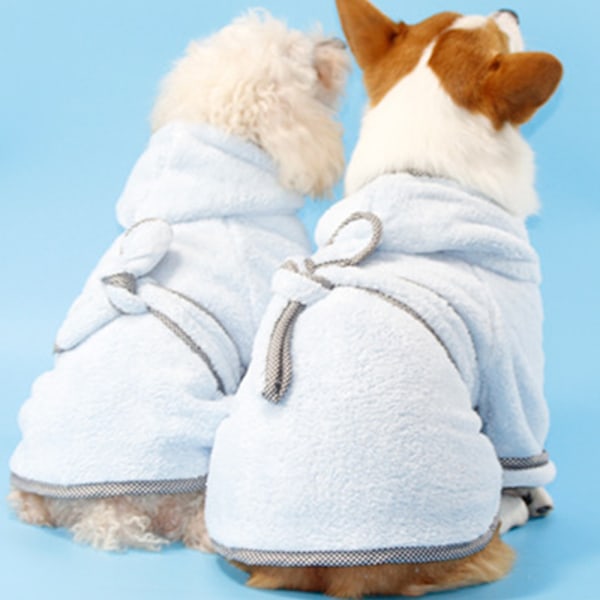 Hund vinter varm liten hund pyjamas kappa, söt kanin design husdjur PJS jumpsuit