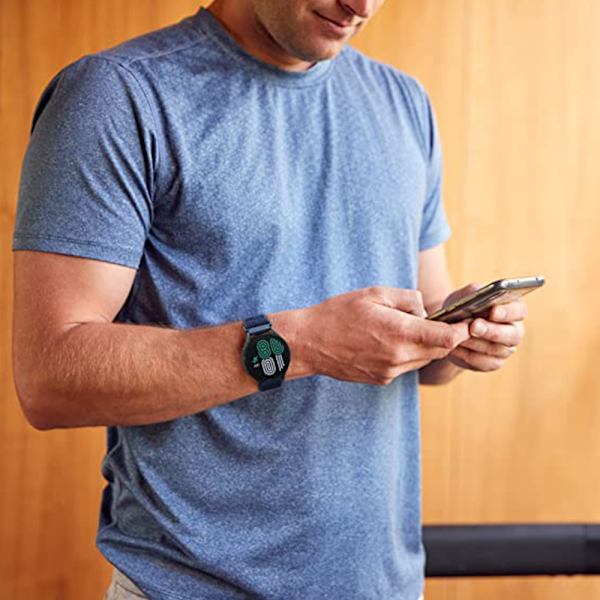 Urheilulliset nailonpunosrannekkeet yhteensopivat Samsung Galaxy Watchin kanssa, 20 mm:n rannekoru naisille ja miehille, sateenkaaren värejä