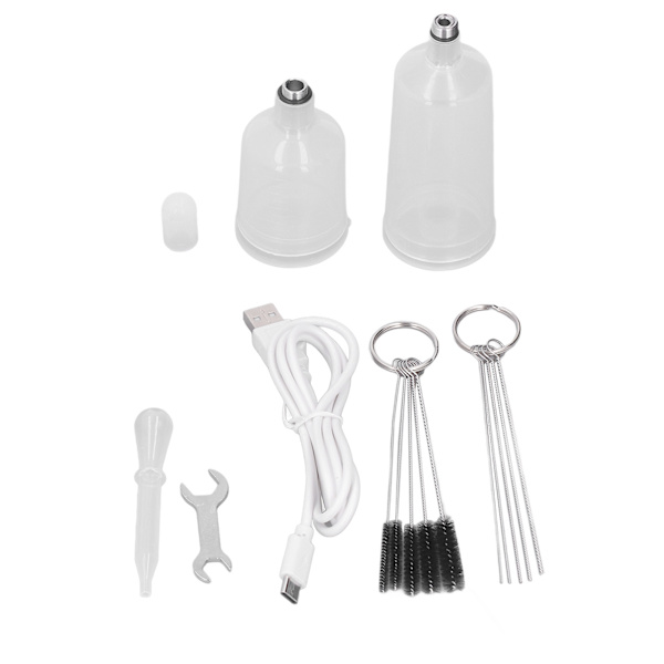 Trådlös Laddningsbar Airbrush-Set Handhållen 0,01 tum 25PSI Svart Automatisk Spraypistol för Graffiti Tatuering