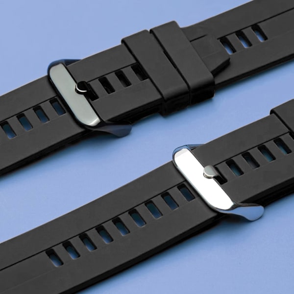 Silikon Klockarmband för Huawei Watch GT2/GT3 – 22 mm, Svart