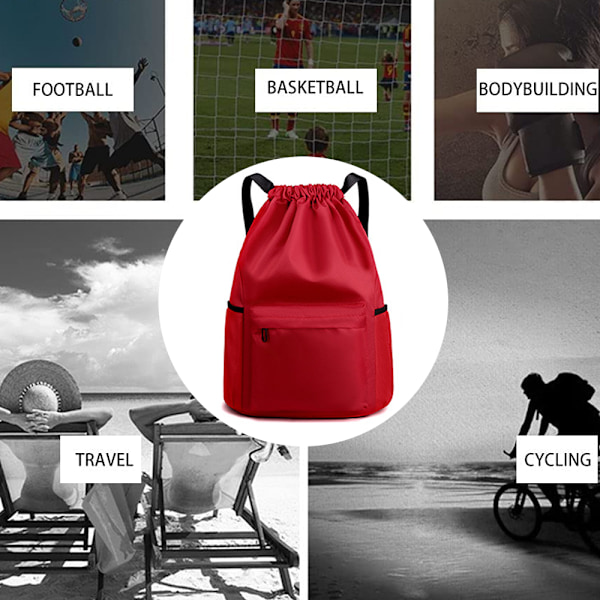Ryggsäck med dragsko Gym Bag Sackpack String Sack Pack Bags