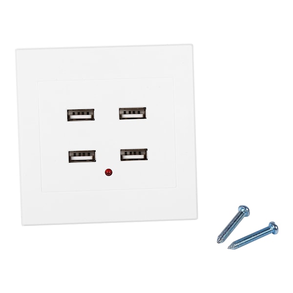 4 Portin USB 5V Sähköinen Latauspistorasia Paneelin Virtalähde Adapteri Seinäkiinnitys