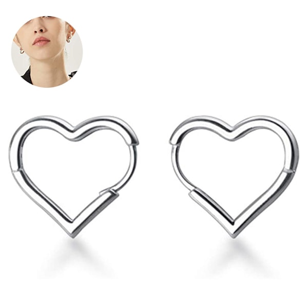 Enkle geometriske store hoops i rustfritt stål for kvinner og jenter