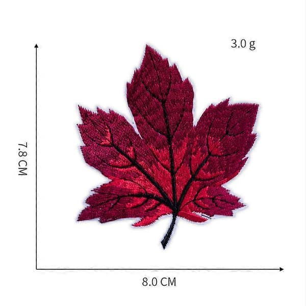 9 Maple Leaf Appliques Iron On Embroidered Sewing Supplies