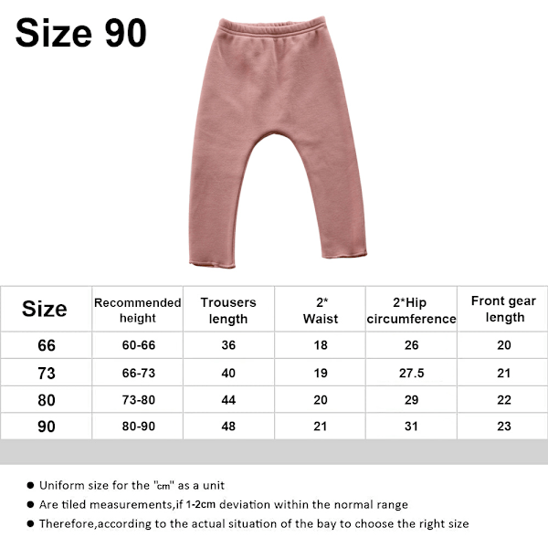 Baby Leggings, enkla byxor med stor rumpa för pojkar och flickor, höst- och vinterkläder (Mörkröd)
