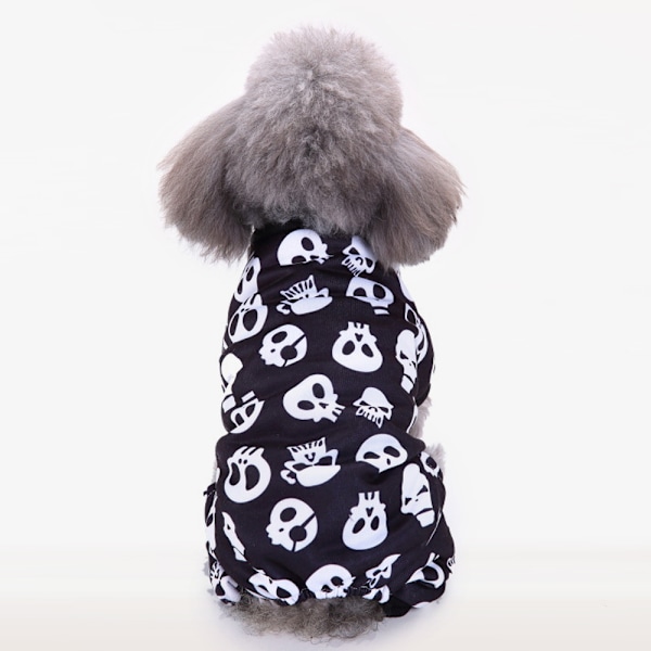 Hundesweater med kranie til Halloween - kæledyrs tøj - hundetøj - tøj til store hunde