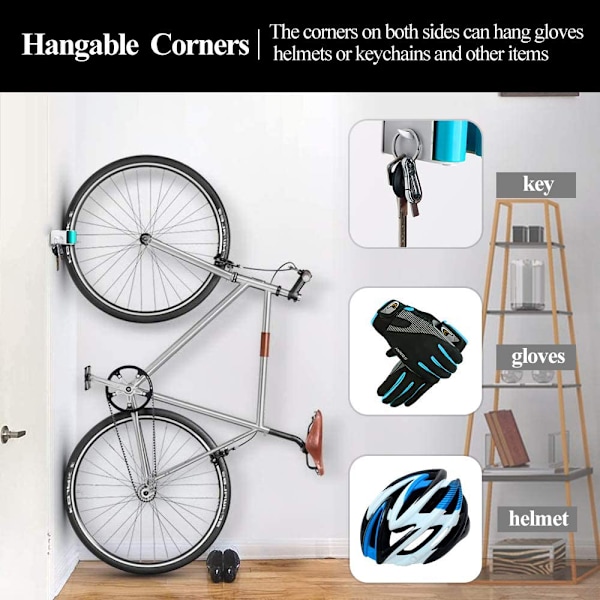 Cykelparkeringsspänne Väggmontering Mountainbike Landsvägscykel Vertikal Förvaring Hållare Clip Cykel Display Stativ Spännen MTB Cykel