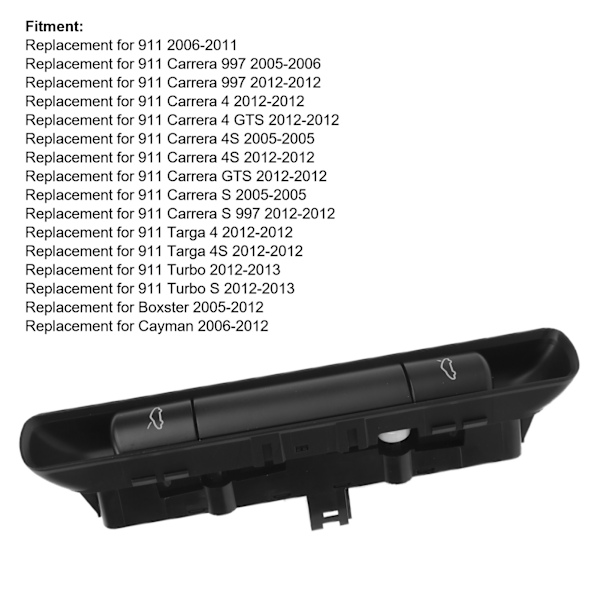Motorhjelm Bagagerumsdør Kontrolkontaktknap Assy 99761310502A05 Biltilbehør Udskiftning til Boxster 2005‑2012
