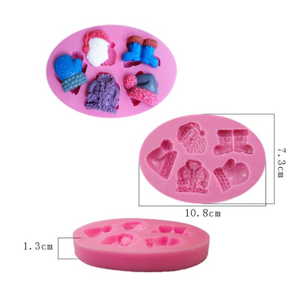 Christmas Style Series Mould DIY Silicone Cake Mold for Baking Fondant Cupcake Dessert 01#