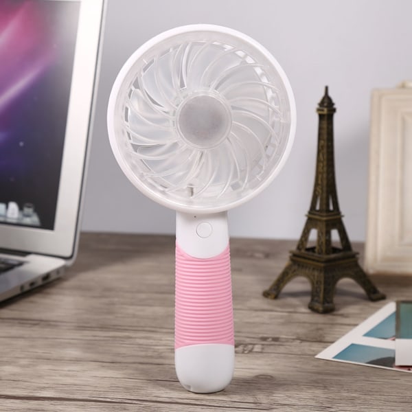 Håndholdt Fan Mini USB Bærbar Udendørs Indendørs Sports Fan med Genopladeligt LG Batteri Pink