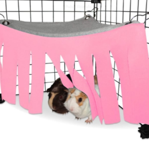 Hamsterin, marsun ja kanin riippumato, tupsuinen kulma-asunto, piilopaikka, teltta, pesä, lemmikkieläinten piilopaikka, vaaleanpunainen/vaaleansininen/fluoresoiva vihreä