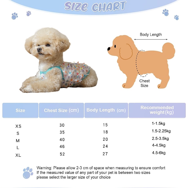 Hundklänning för små hundar Andningsbar Valp Söt Tutu Klänning Söt Kvinnlig Katt Prinsesskläder Sommar Fjärilsoutfit för Teacup Hund Yorkie Chihuahua