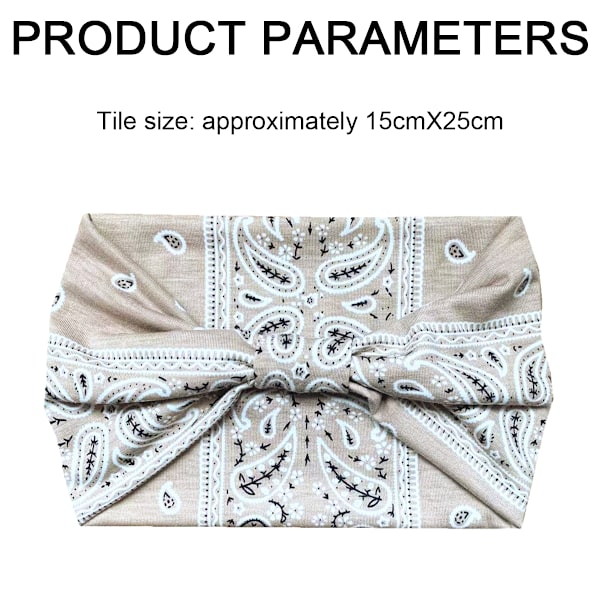 3 stk. Boho Pandebånd - Modetrykte Bandeau - Rejse Elastisk Bomulds Pandebånd - Sport Yoga Hårtilbehør