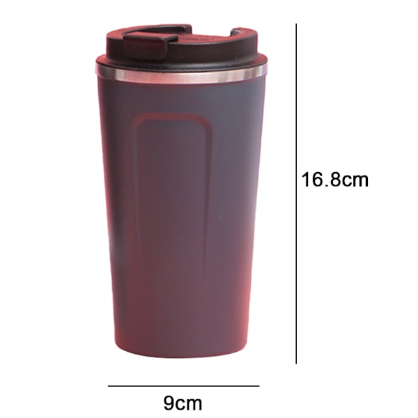 Isoleret Kaffe Kops med Låg Vakuum Rustfrit Stål Te Tumbler Kop Termos Kops