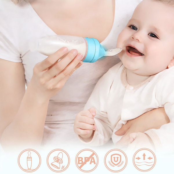 Squeeze Frisk Fruktmater | Kornmatingsflaske for Pure, Fast Mat, Smoothie