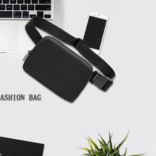 Bältesväska för Kvinnor Män, Trendig Crossbody Fanny Packs Vattentät Mini Midjeväska Bum Bag med Justerbar Rem för Löpning, Vandring, Promenader och Resor