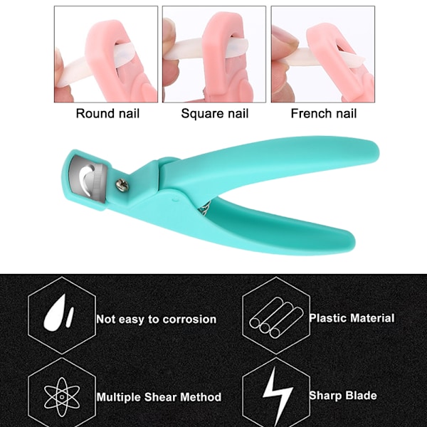 Kunstig Akryl Falsk Negl Spids Klippeklipper Trimmer Manicure Pedicure Skarp Blad Klip Værktøj