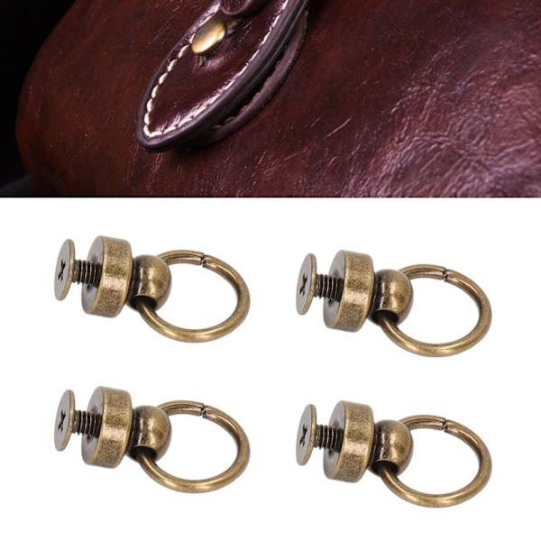 200 Set 9mm Mässing Nitar Handväska Kulnitar Stora Dragring Knappnitar Nitar för DIY Kläder Väskor Skor Telefonfodral Brons