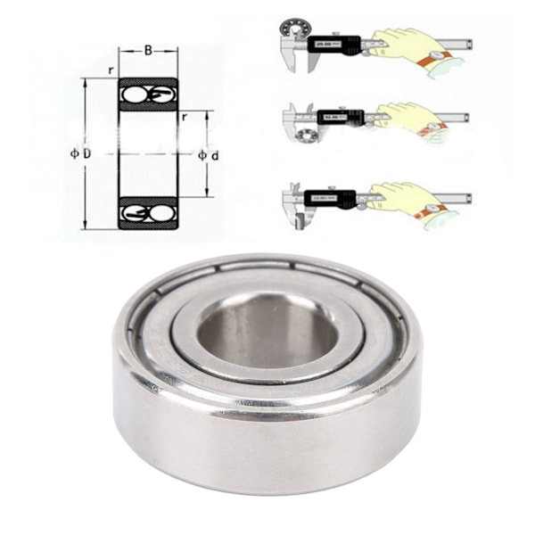 10 kpl Mini-laakerit Korkea pyörimisnopeus Kaksoisvarjostetut Koneen osat S6202ZZ 35x15x11mm