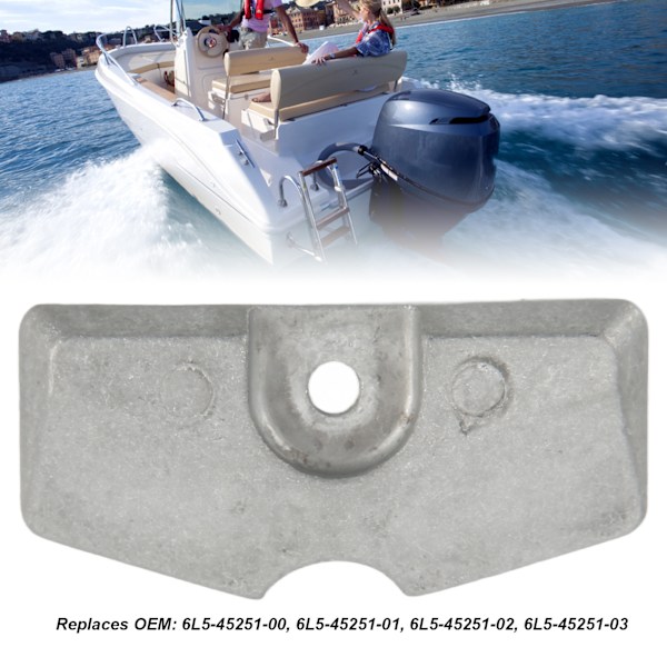 Aluminiumlegerings Overføring Anode for Nedre Enhet 6L5‑45251‑00 for 2.5HP 4HP 6HP Utenbordsmotor