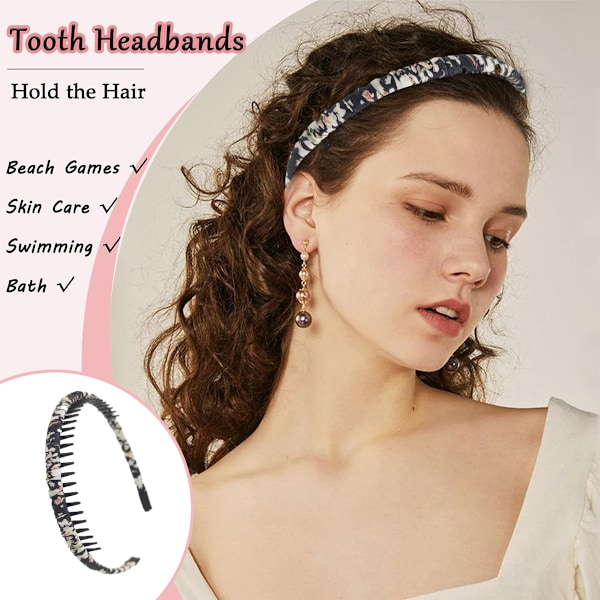 4-pack Multifärgade Skyddande Harts Tandkammar Hårband Hårband Hårtillbehör av Beauty hair (Blandade färger)