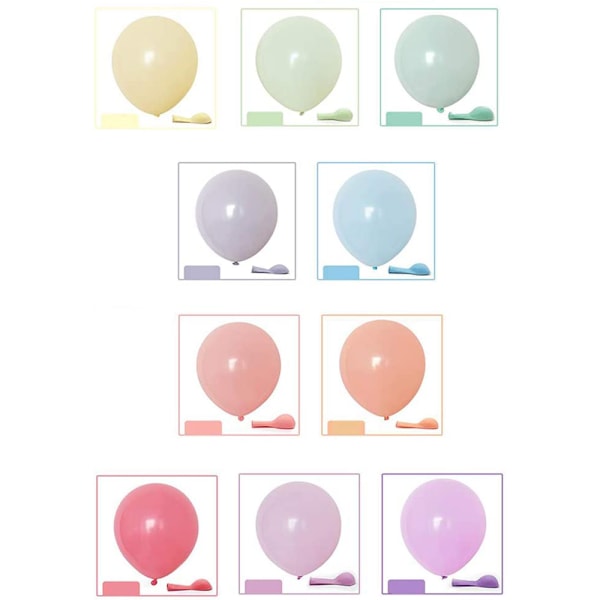Färgglada ballonger, 110 stycken färgglada ballonger, födelsedagsballonger färgglada för luft och helium - färgade ballonger latex partyballong för födelsedagar