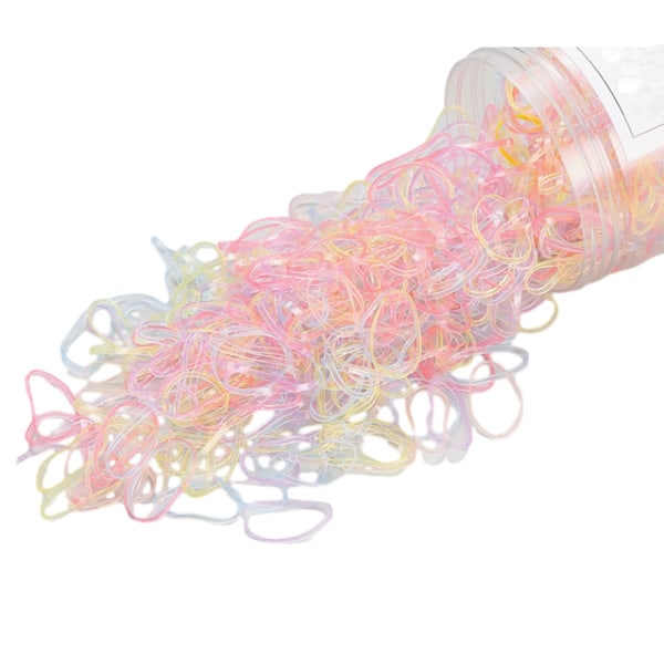 Elastiska Hårgummin, 500 st Mini Hår Elastiska Skadar Inte Baby Hårband Små Små Hästsvans Band Stretch Elastiska för Flickor Kvinnor Fläta