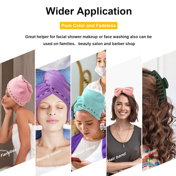 Hårhanddukar för kvinnor, 3-pack Supermjuka Absorberande Mikrofiber Turban Twist Hår Wrap